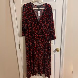 Lane Bryant matte jersey faux wrap dress, Size 26/28